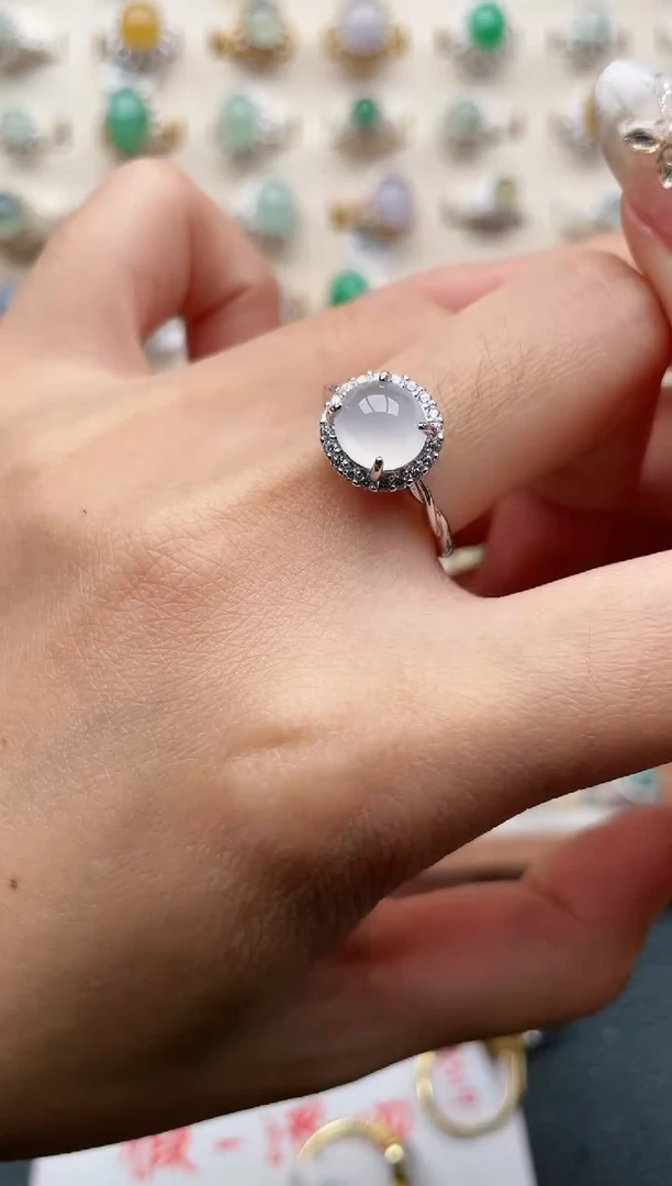 【闪购商品】翡翠戒指银S925镶嵌1111