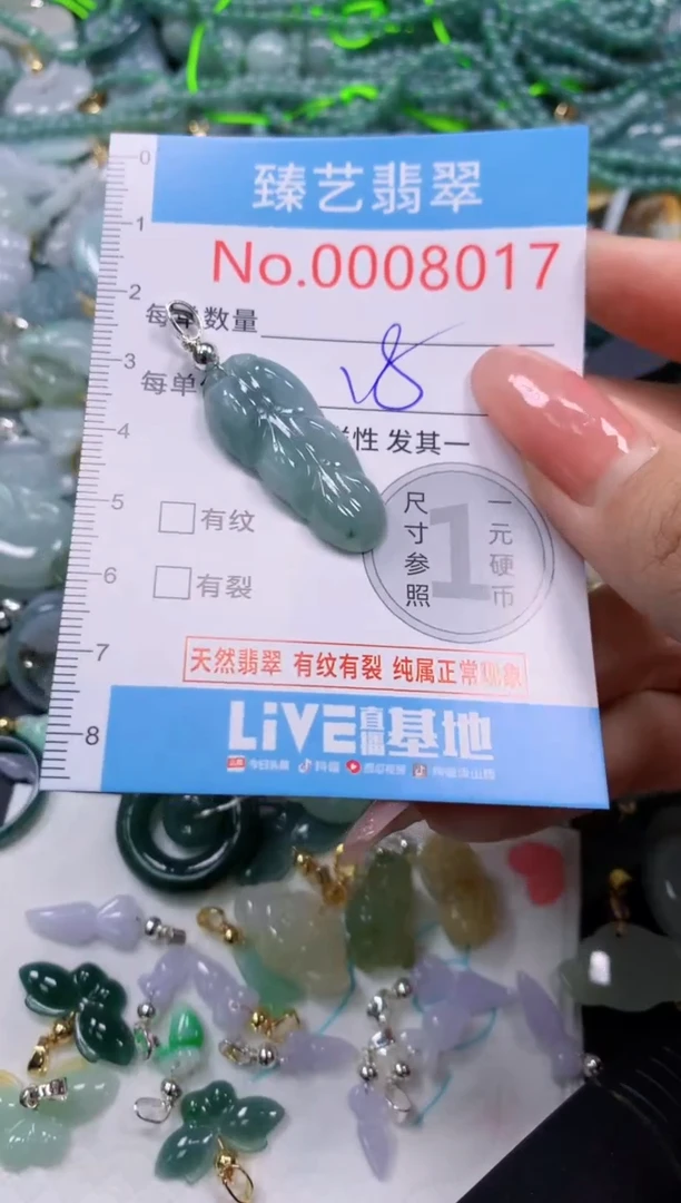 翡翠未镶嵌吊坠(不含链)8017