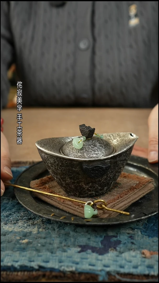 纯手工足银银壶。。