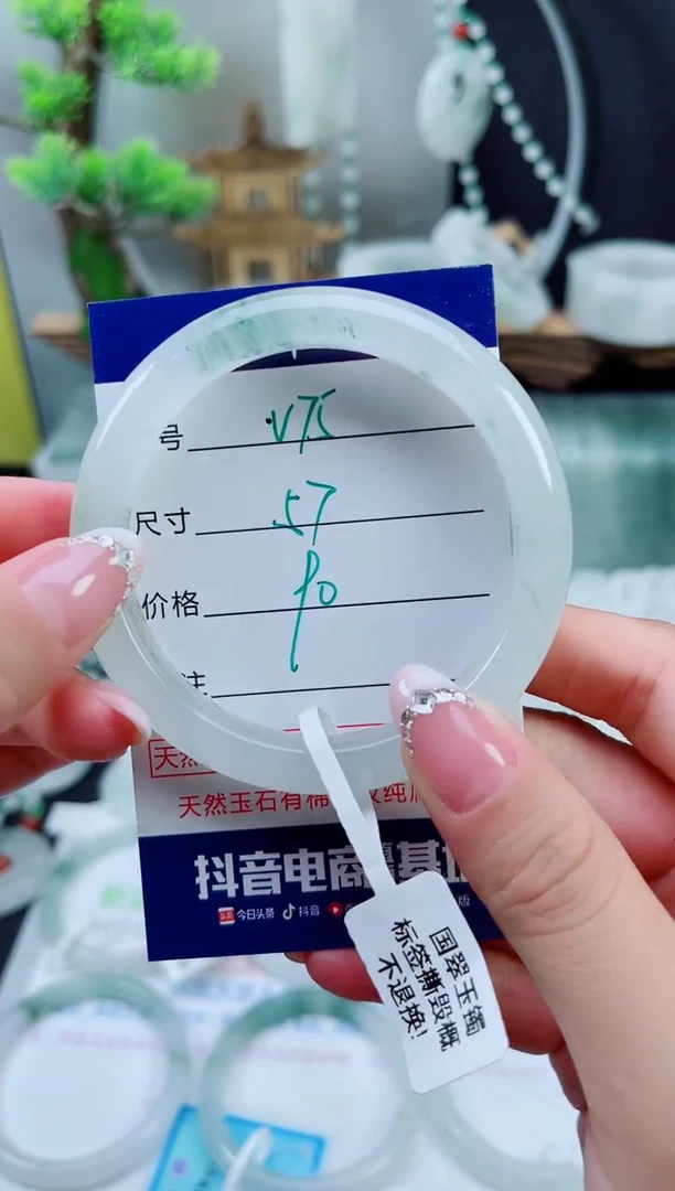 未镶嵌手镯石英质玉（天山翠）75