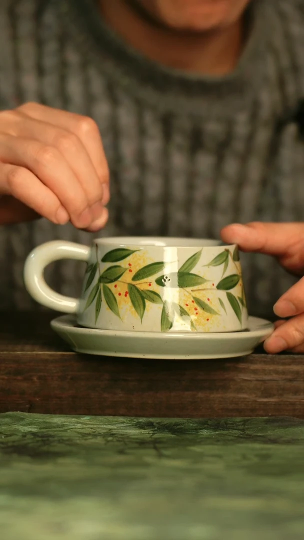 瓷器青诗集手工手绘瓷器