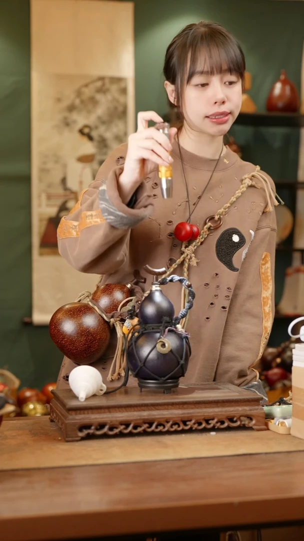 160号精品天然大漆酒葫芦一物一拍~