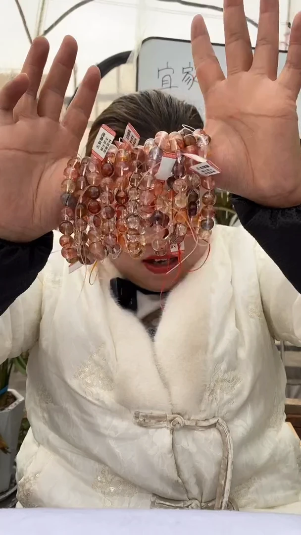 【闪购商品】水晶手串未镶嵌胶花11m串D344多样性发其一