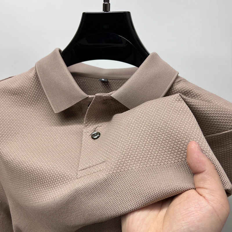 John Bunni100%纯棉纯色polo衫短袖夏季男士t恤商务带翻领休闲潮