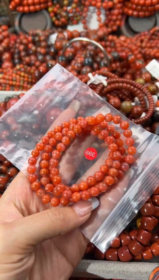 未镶嵌手串南红玛瑙6+