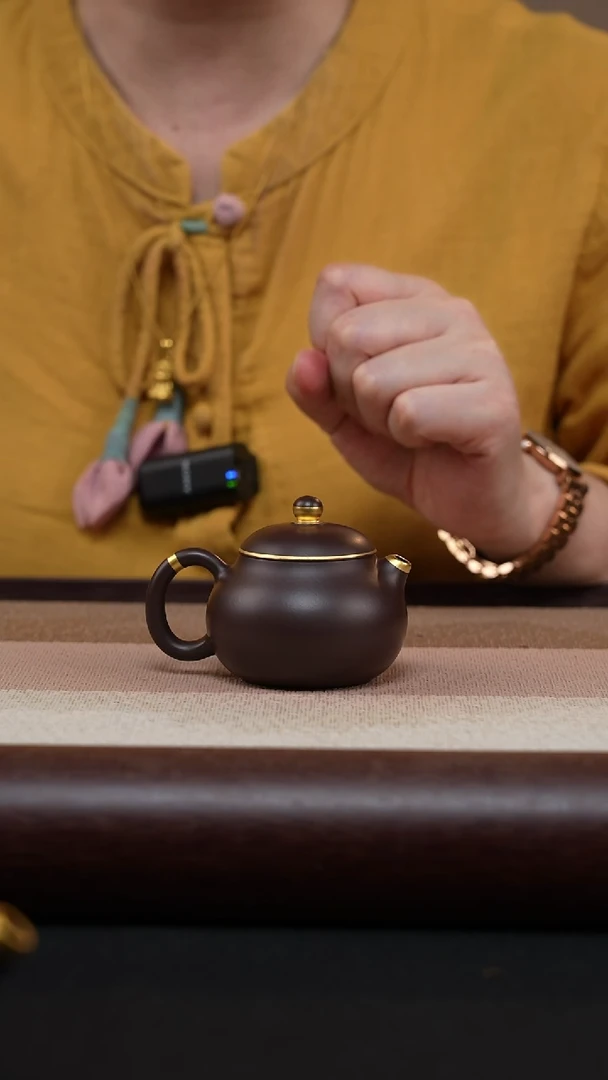 【闪购商品】紫砂茶壶老紫泥-描金文旦MH-1892