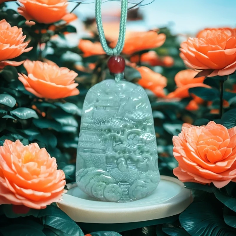 精雕山水牌龙凤呈祥-王