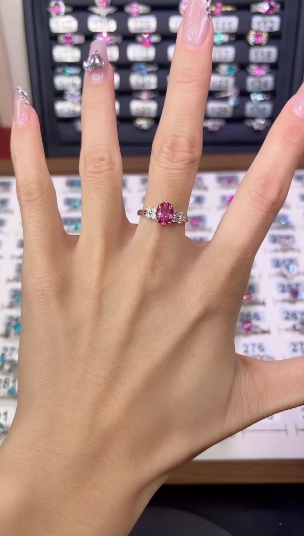 彩色蓝宝石戒指银S925镶嵌0000