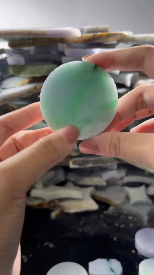 未镶嵌挂件翡翠翡翠颈饰未镶嵌翡翠裸石翡翠缅甸翡翠A货钟9008