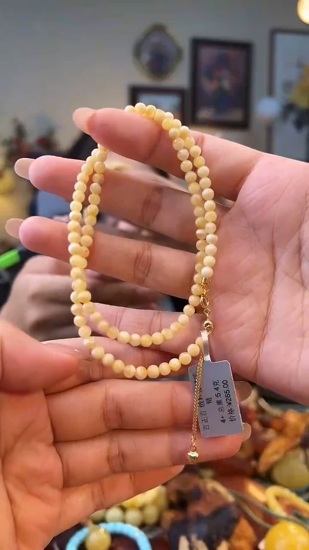 蜜蜡项链未镶嵌成品