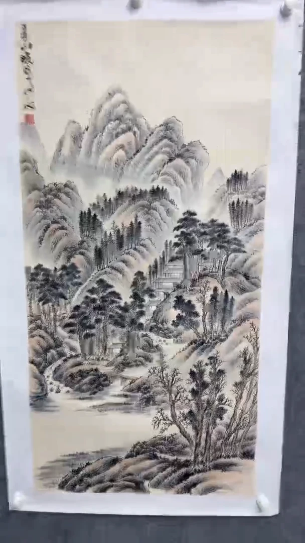 国画李纲-8平尺-山水国画