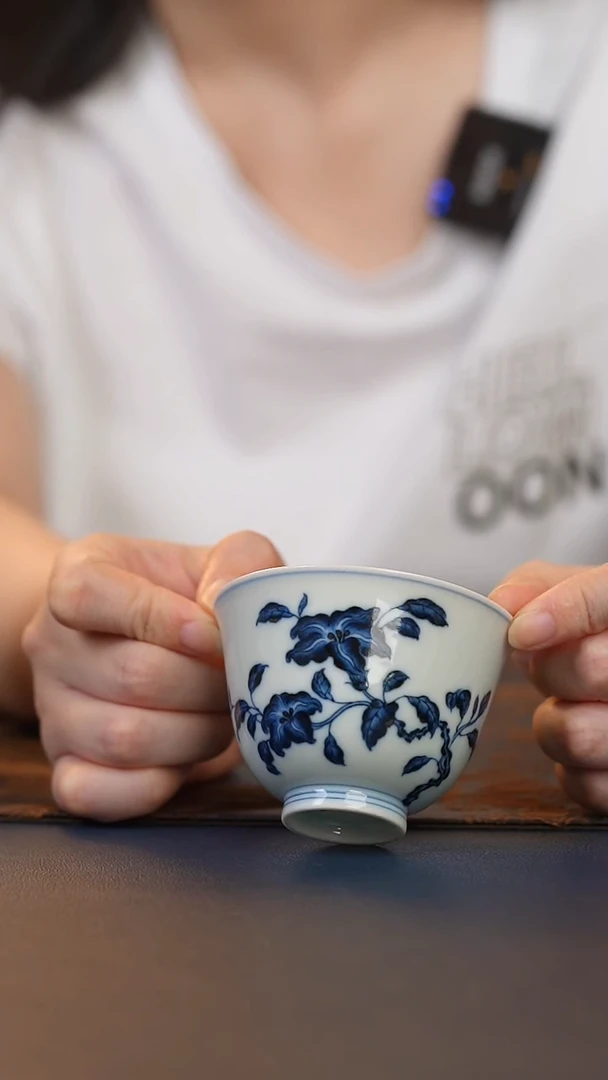 志纯窑青花杏花杯
