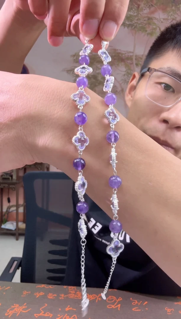 颈饰未镶嵌水晶紫水晶