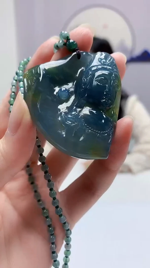 【闪购商品】定制翡翠未镶嵌4852zm-毛货挂件佛199