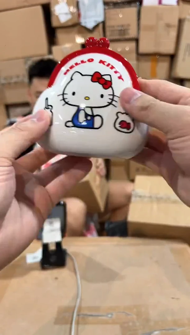 瓷片kt猫钱包造型钱罐