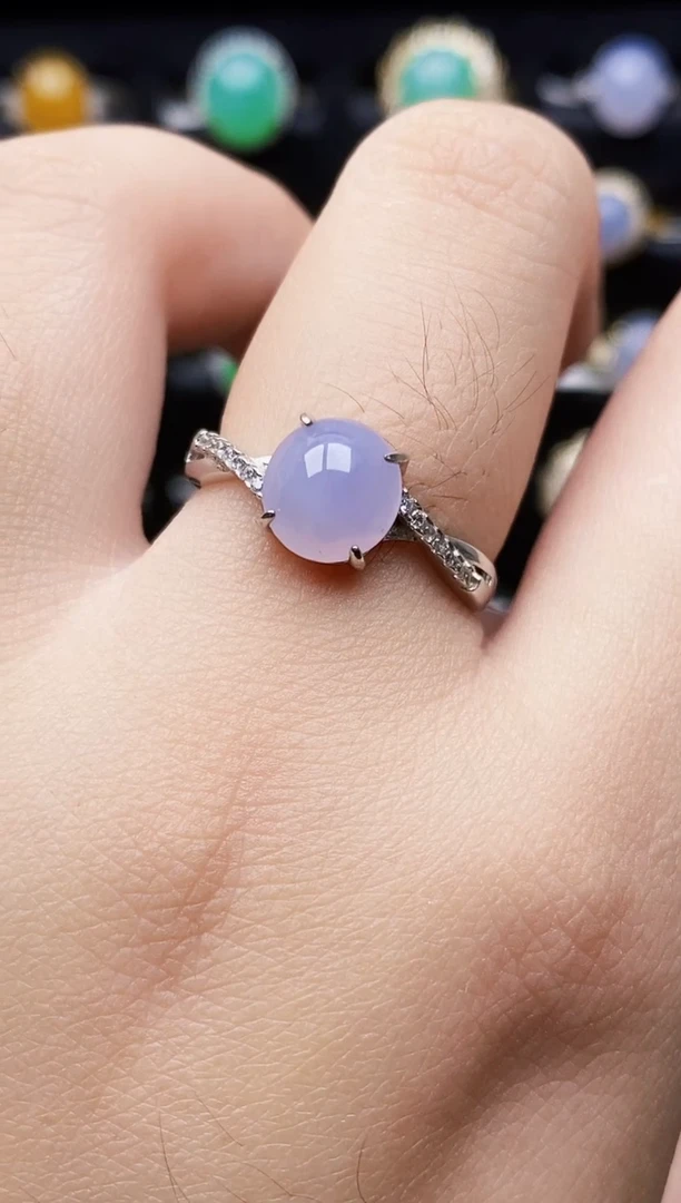 银S925镶嵌戒指翡翠4051