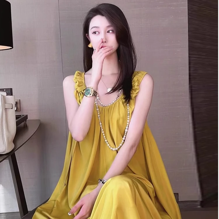 22567连衣裙大码显瘦气质时尚性感夏季宽松韩版休闲外穿法式薄款