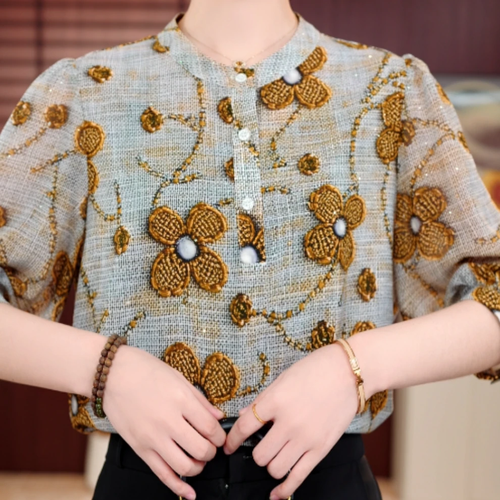 2025新款专柜贵妇人气质小衫ZF-S052