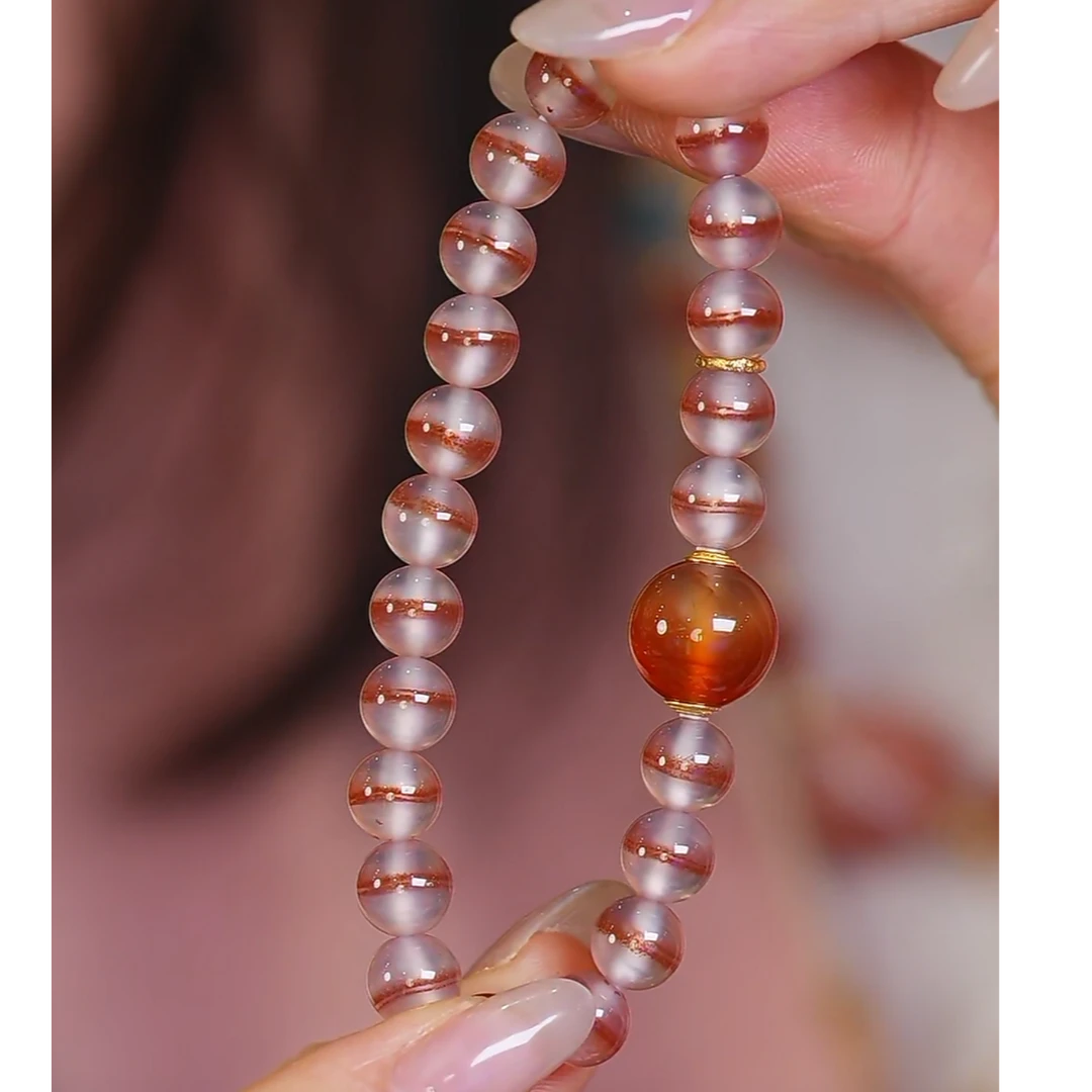 【不二】一线珠珠18K金DIY手串8mm（多样性发）