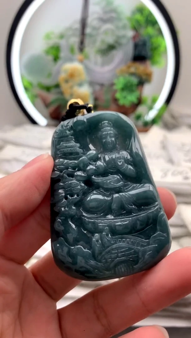 【闪购商品】翡翠颈饰未镶嵌大势至【品质一般能接受再拍】