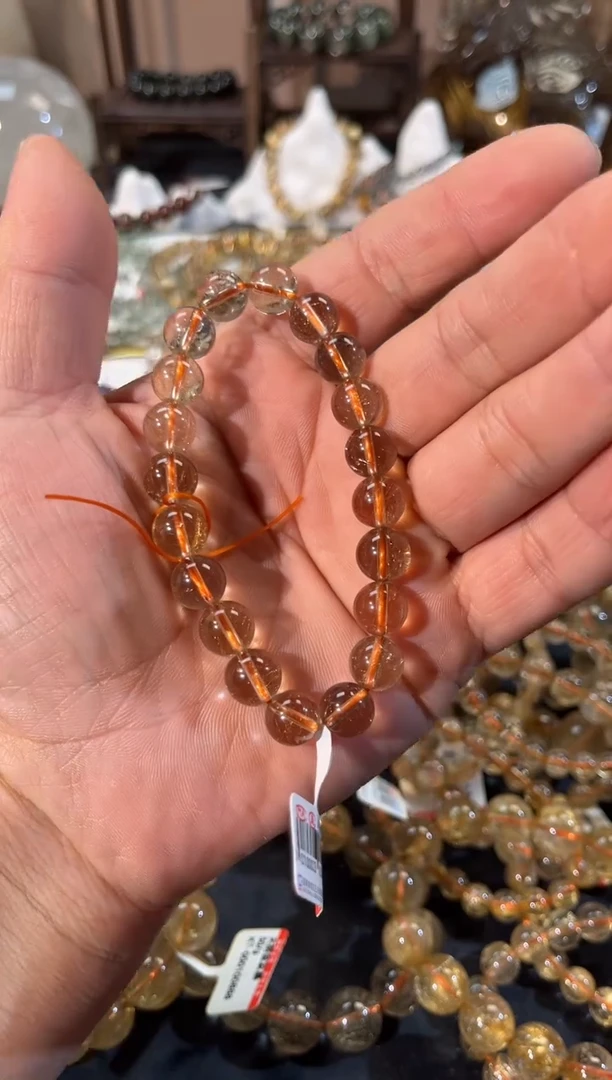 未镶嵌手串发晶SJ-367黄水晶