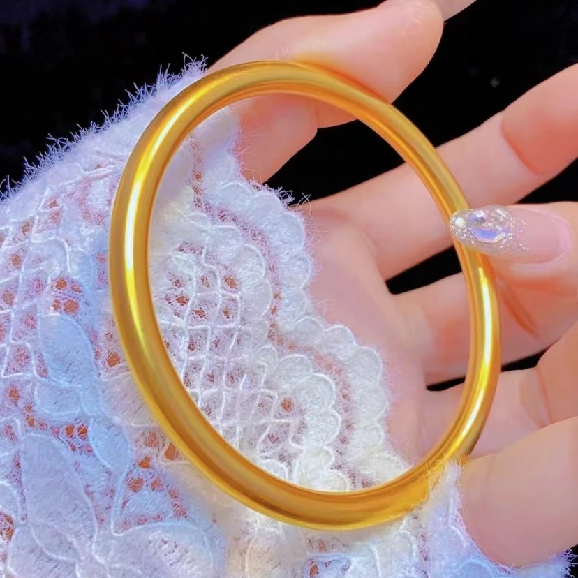 古法手镯 素圈古法5N手镯