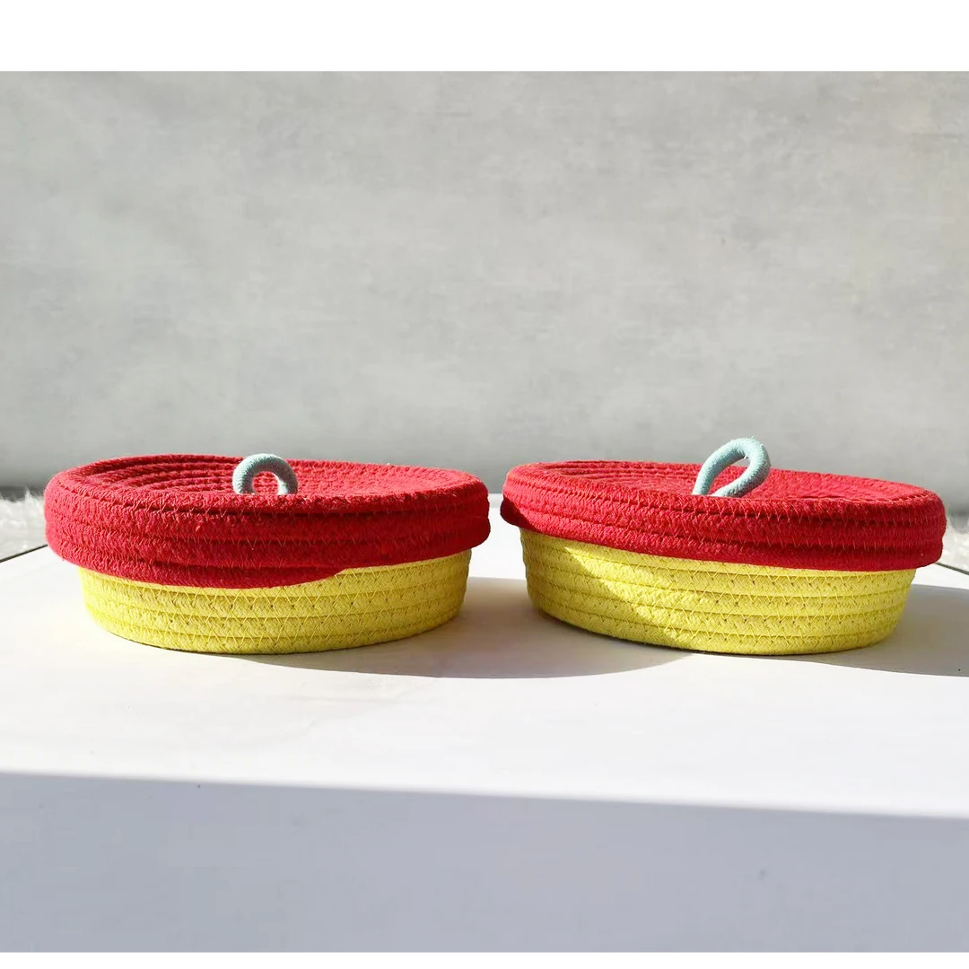 棉绳编织手工小号桌面钥匙扣收纳