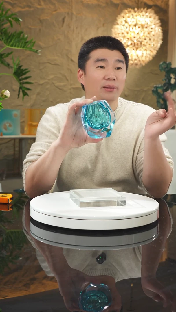 【闪购商品】摆件福利天空蓝切面花瓶