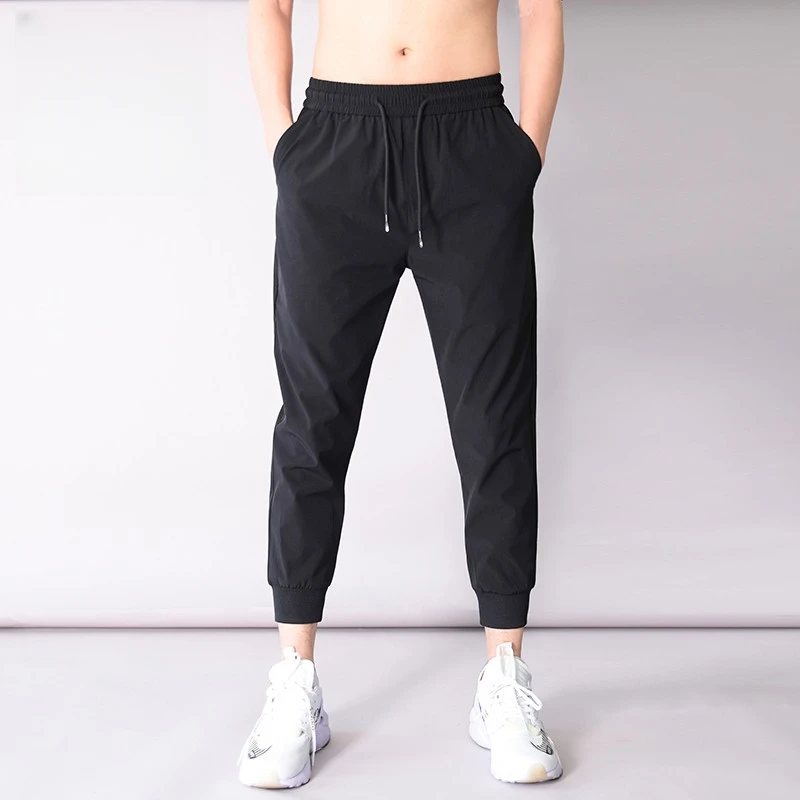 VALVOELITE个子八分裤男士夏季裤子薄款速干休男士加绒束脚运动裤