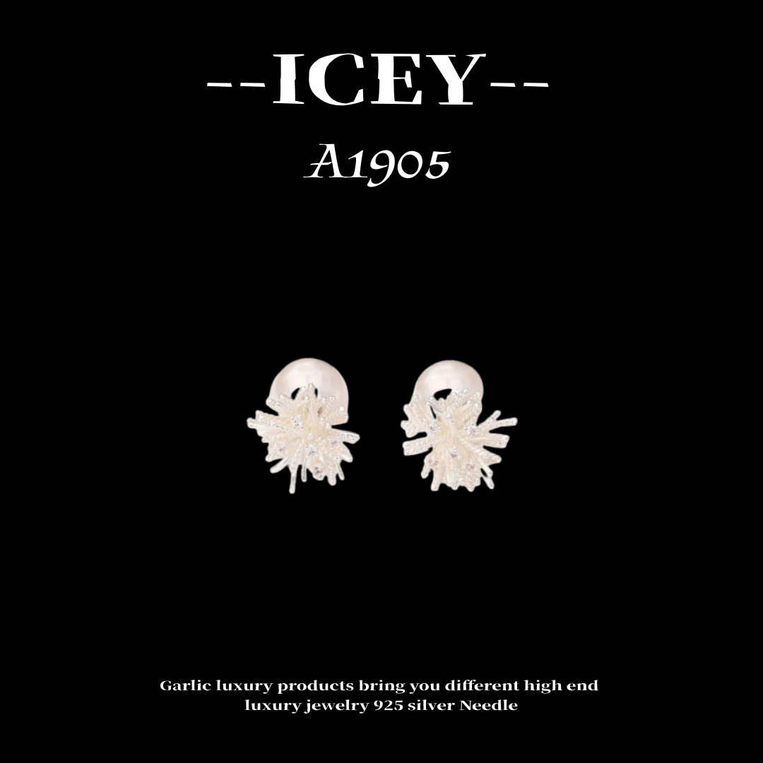 镀18K金 ICEY设计简约手工耳饰--A1905