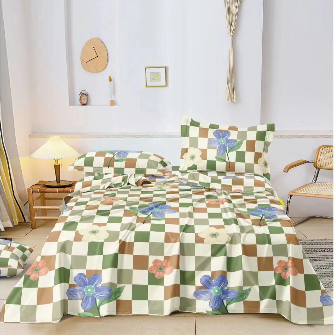 【新款爆品床单】时尚新品1.6*2.1亲肤柔软鱼骨纹床单宿舍家用