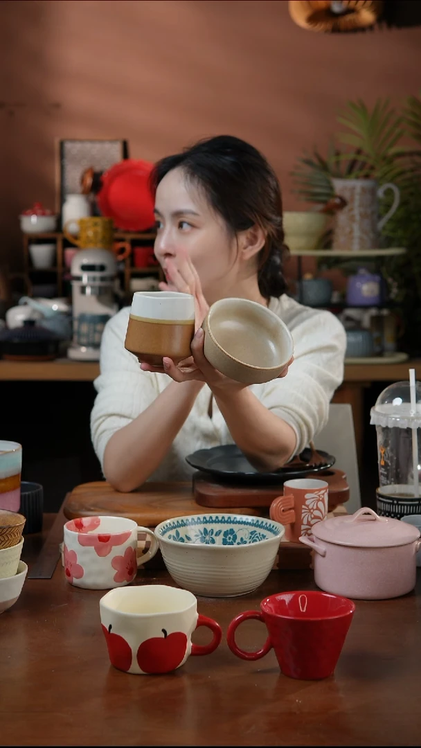 瓷片小碗+手握杯 2件套 微瑕 凑满20发货