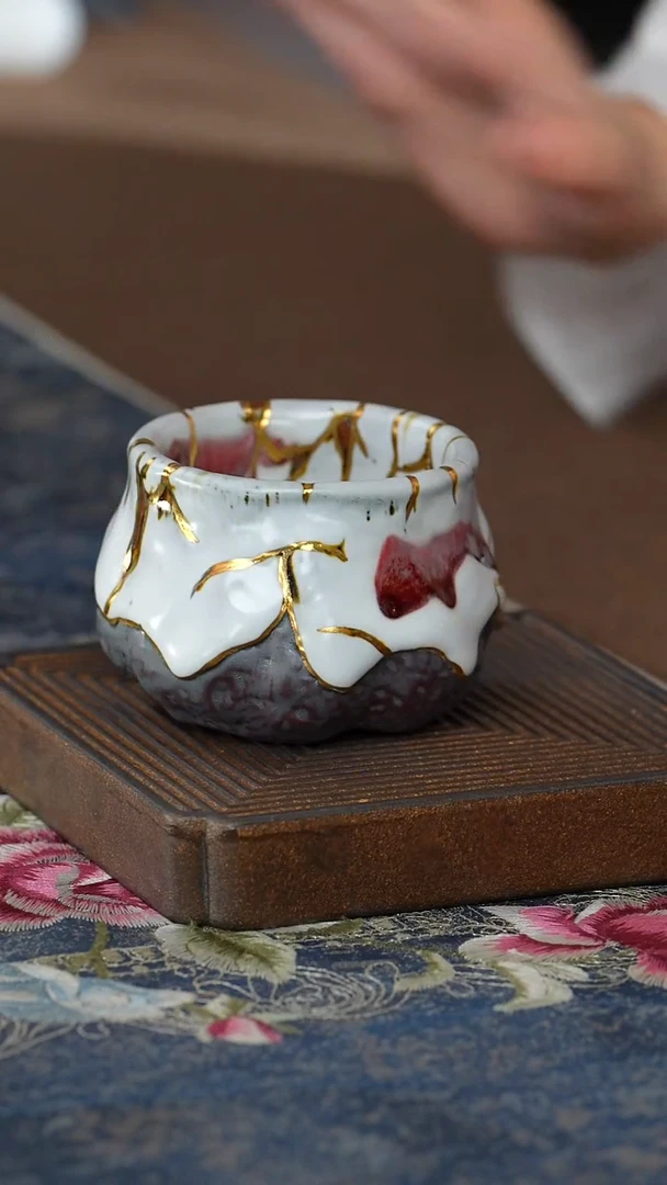 【BC】【白】【描金石头杯】