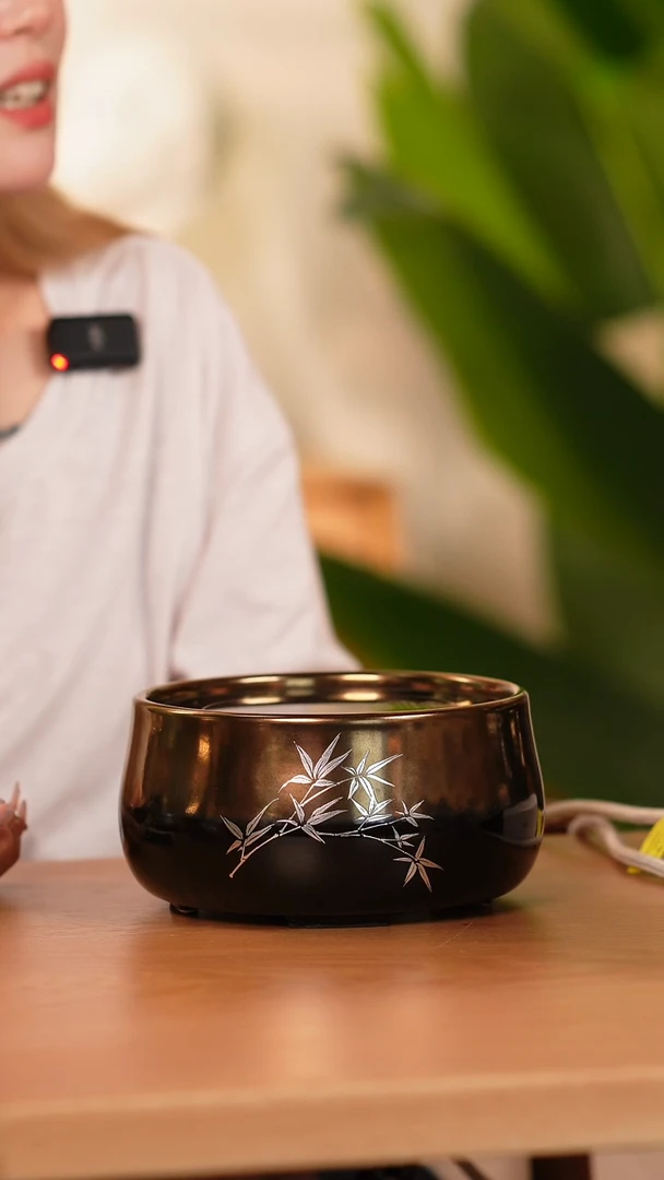 果*莺歌烧黑金修竹电陶炉