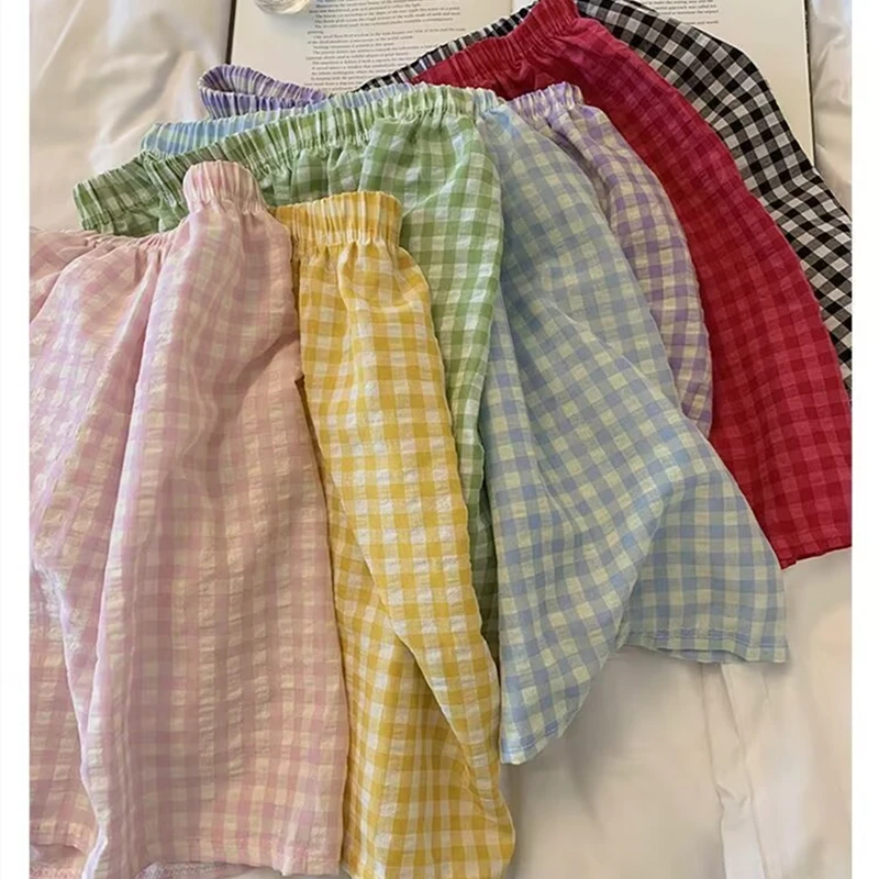 遛弯神裤卡通可爱懒人裤睡裤松紧腰学生居家短裤女夏季家居休闲裤