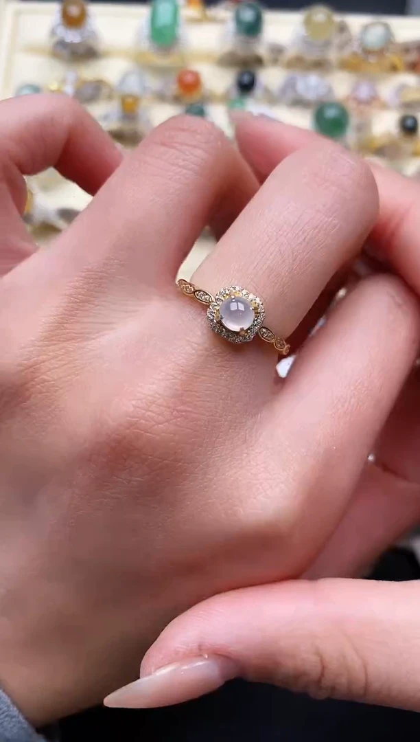 【闪购商品】翡翠戒指银S925镶嵌3333333+6