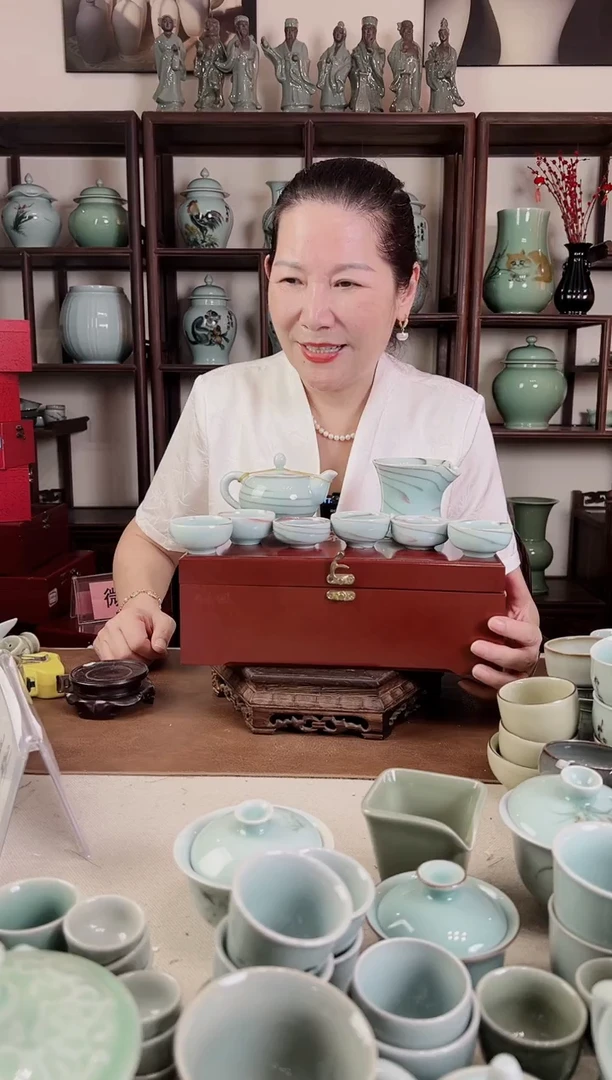 纯手工 绞胎 8头茶具B