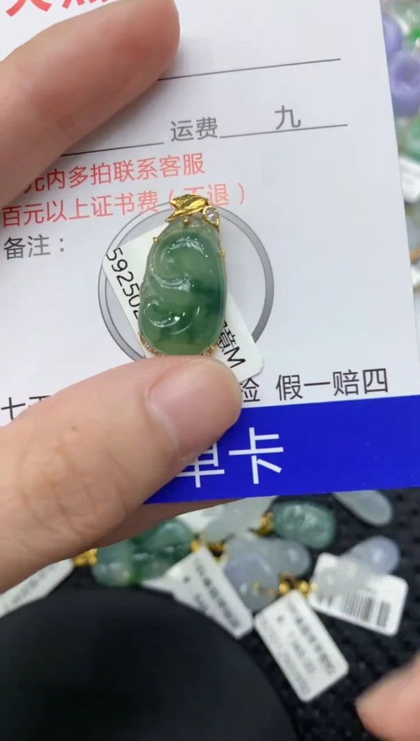 【闪购商品】翡翠颈饰18K金镶嵌11111111