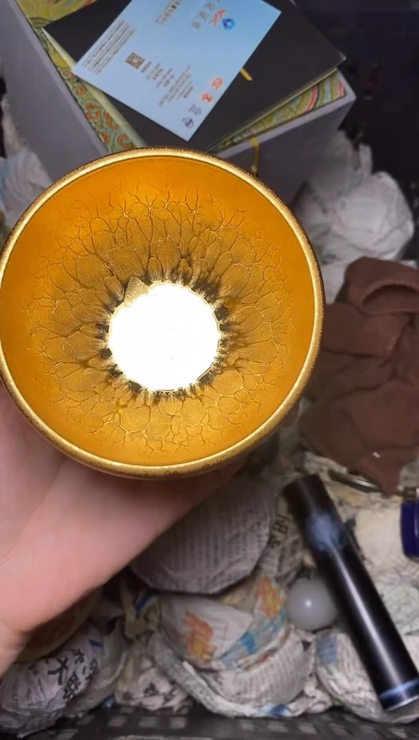 茶盏鎏金 钵 盏三疯建盏茶器