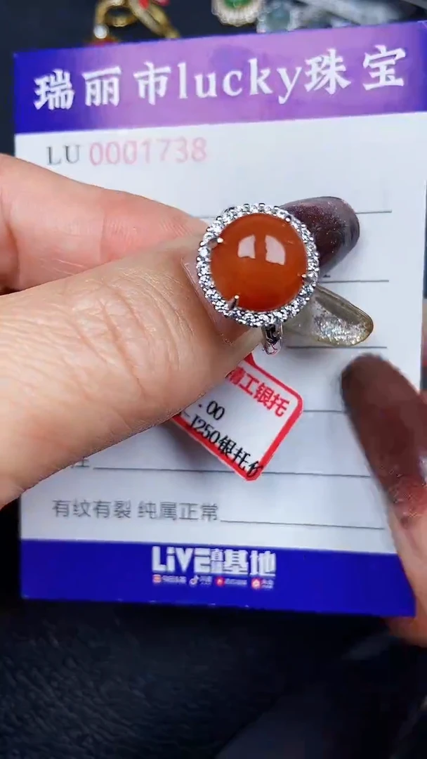 颈饰银S925镶嵌翡翠1738