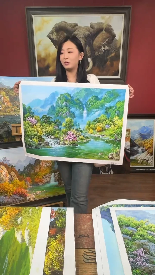 油画【73号】约50*70cm丨朝鲜原创纯手绘孤品油画丨顺丰包邮