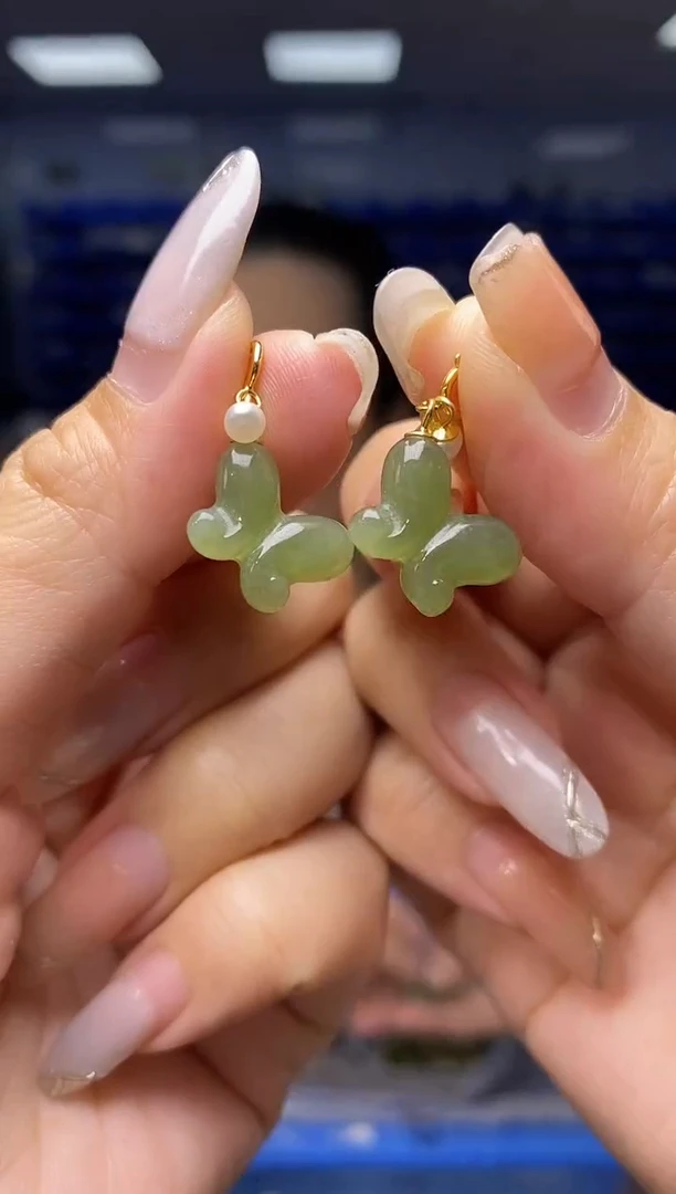 和田玉银S925镶嵌吊坠(不含链) 多样性发货发其一