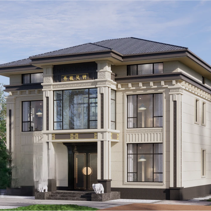 农村自建房三层三开间别墅图纸