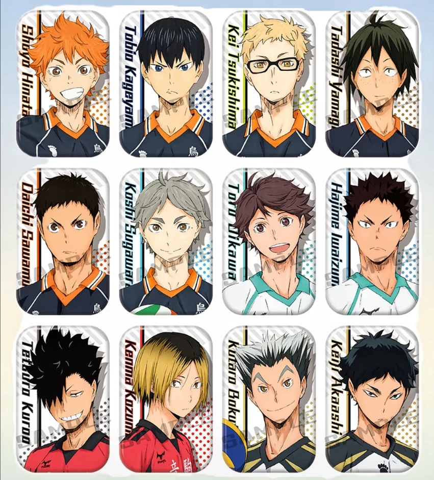 【排球少年】bw ensky 排球少年圆角方吧唧盲盒 默认代拆