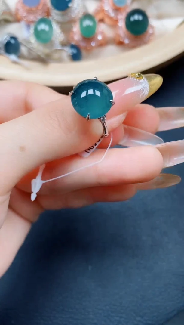 【闪购商品】翡翠戒指银S925镶嵌翡翠