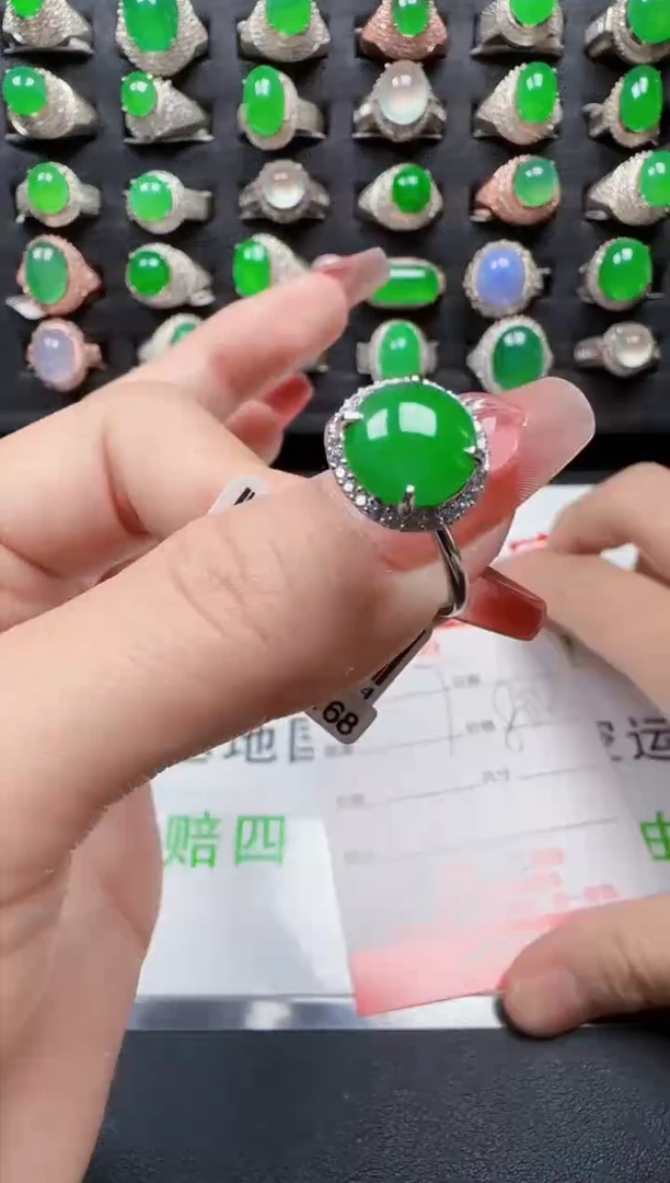 【闪购商品】翡翠戒指银S925镶嵌1699
