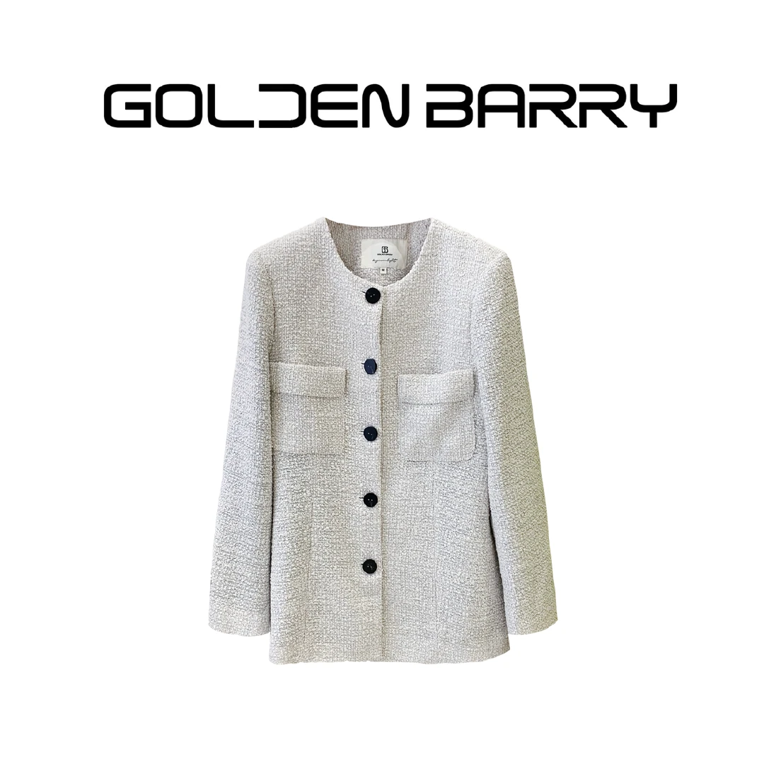 GOLDENBARRY【返季福 利】124075气质双口袋小香风外套