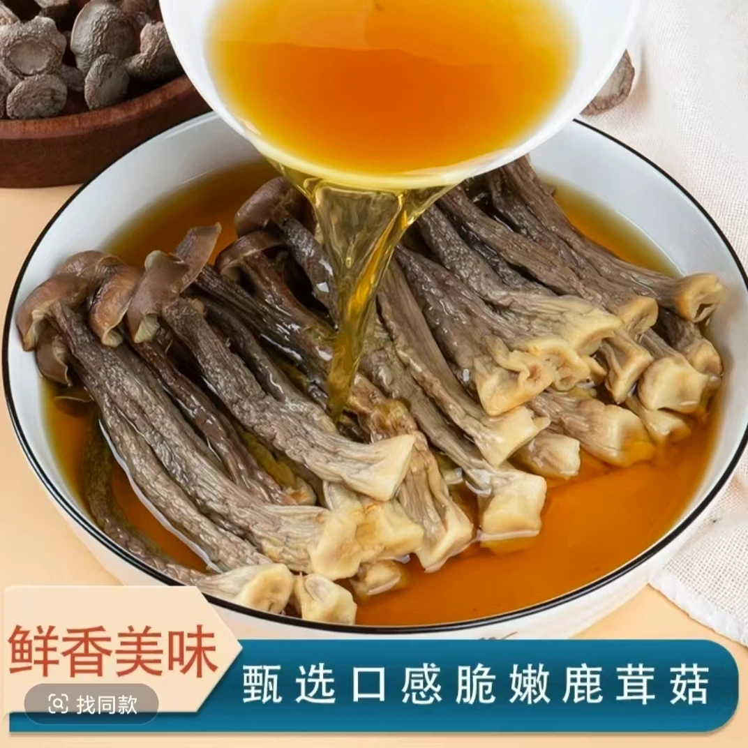 湖南湘西本地精选鹿茸菇手工挑选鹿茸菇肉厚煲汤香浓超滋补