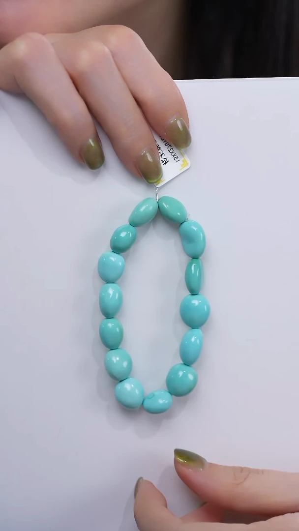 未镶嵌绿松石手串松石糖豆手串-多样性发其一