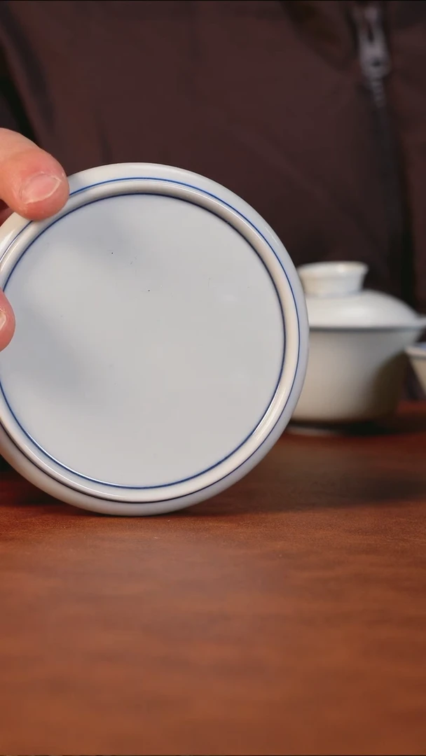 景德镇纯手工手绘白胎盖置